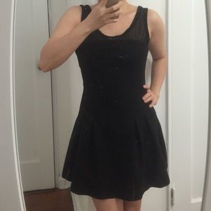 MANGO Black Mesh Dress